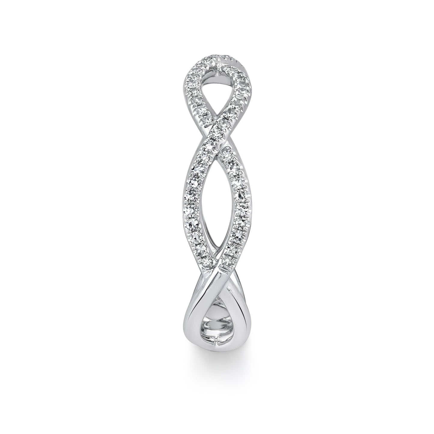 0.19CT 14K W/G DIAMOND INFINITY RING