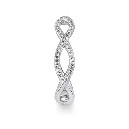 0.19CT 14K W/G DIAMOND INFINITY RING