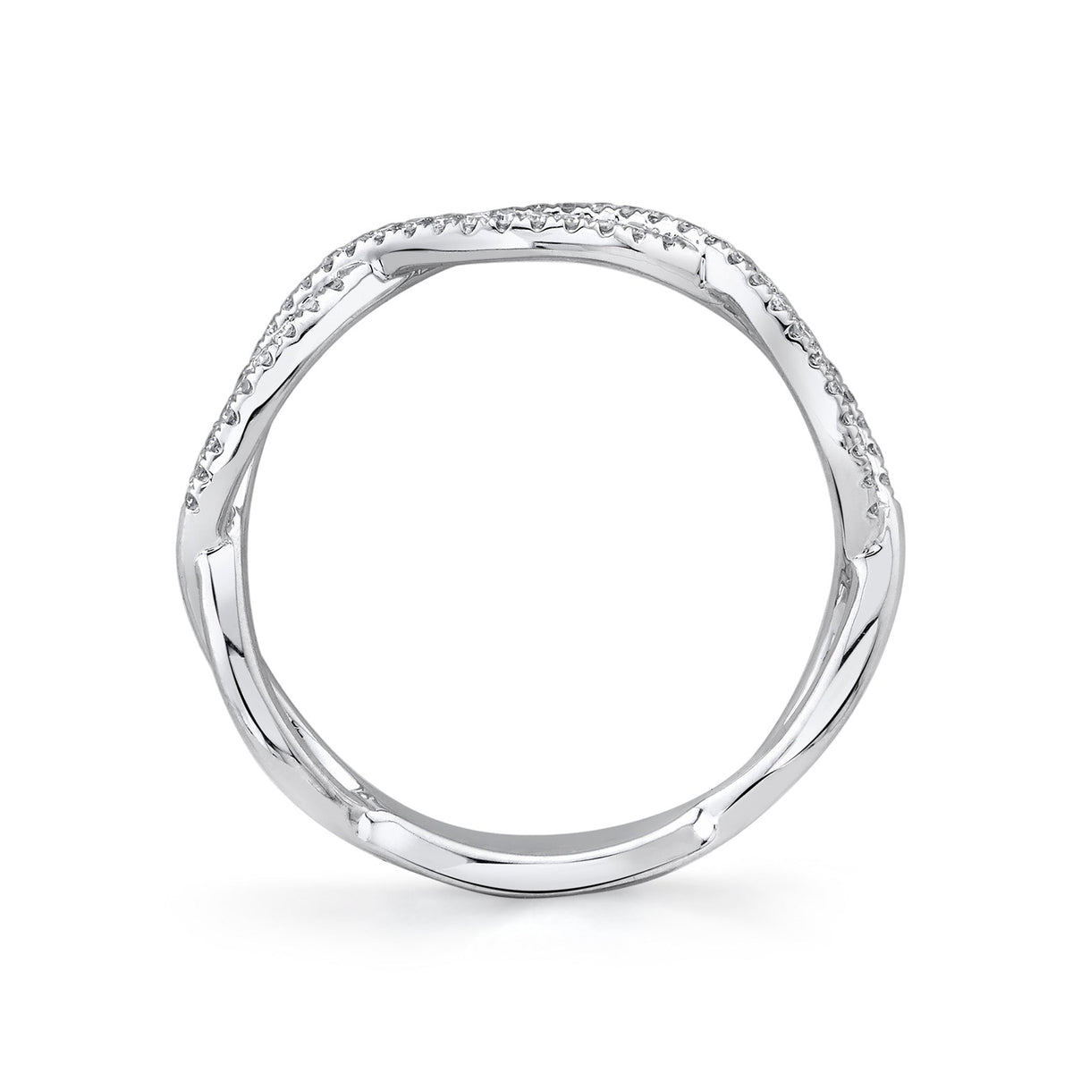 0.19CT 14K W/G DIAMOND INFINITY RING