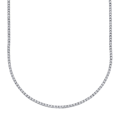 3.96CT 14K W/G DIAMOND TENNIS NECKLACE