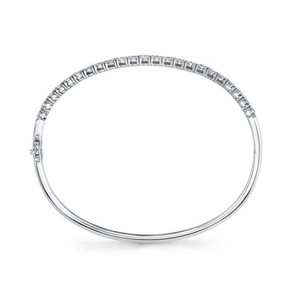 0.69CT 14K W/G DIAMOND BANGLE