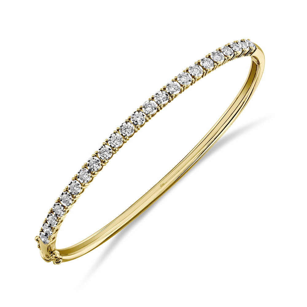 0.69CT 14K Y/G DIAMOND BANGLE