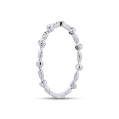 0.06CT 14K W/G DIAMOND LADY'S BAND SZ 6