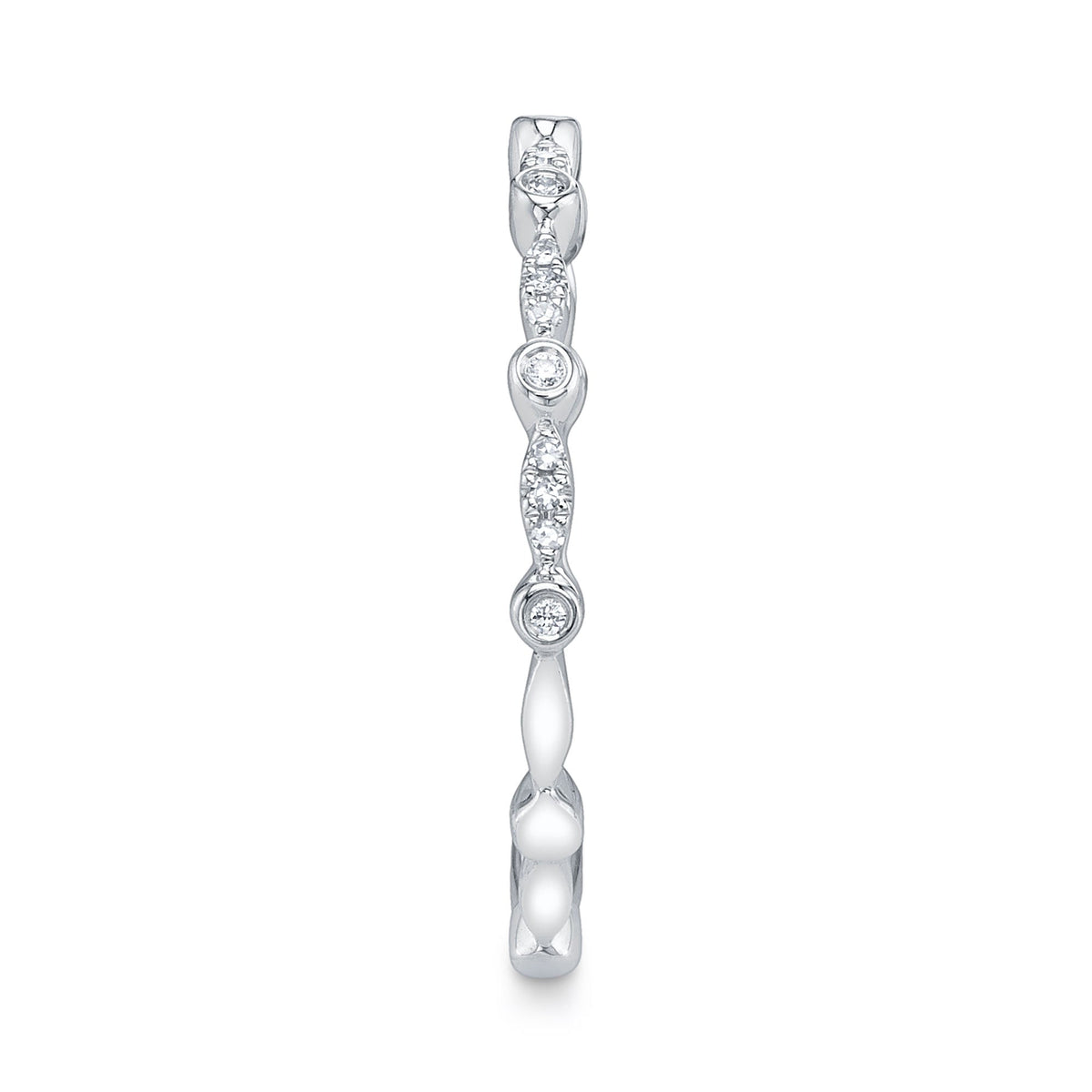 0.06CT 14K W/G DIAMOND LADY'S BAND