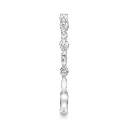 0.06CT 14K W/G DIAMOND LADY'S BAND