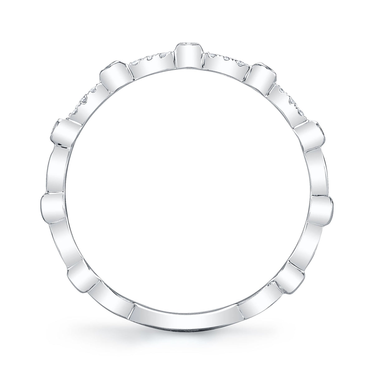 0.06CT 14K W/G DIAMOND LADY'S BAND