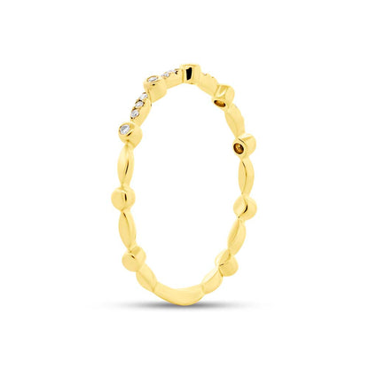0.06CT 14K Y/G DIAMOND LADY'S BAND SZ 6