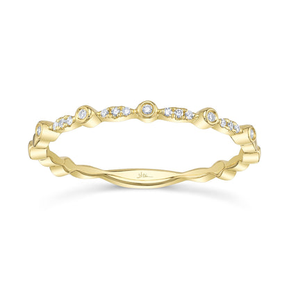 0.06CT 14K Y/G DIAMOND LADY'S BAND
