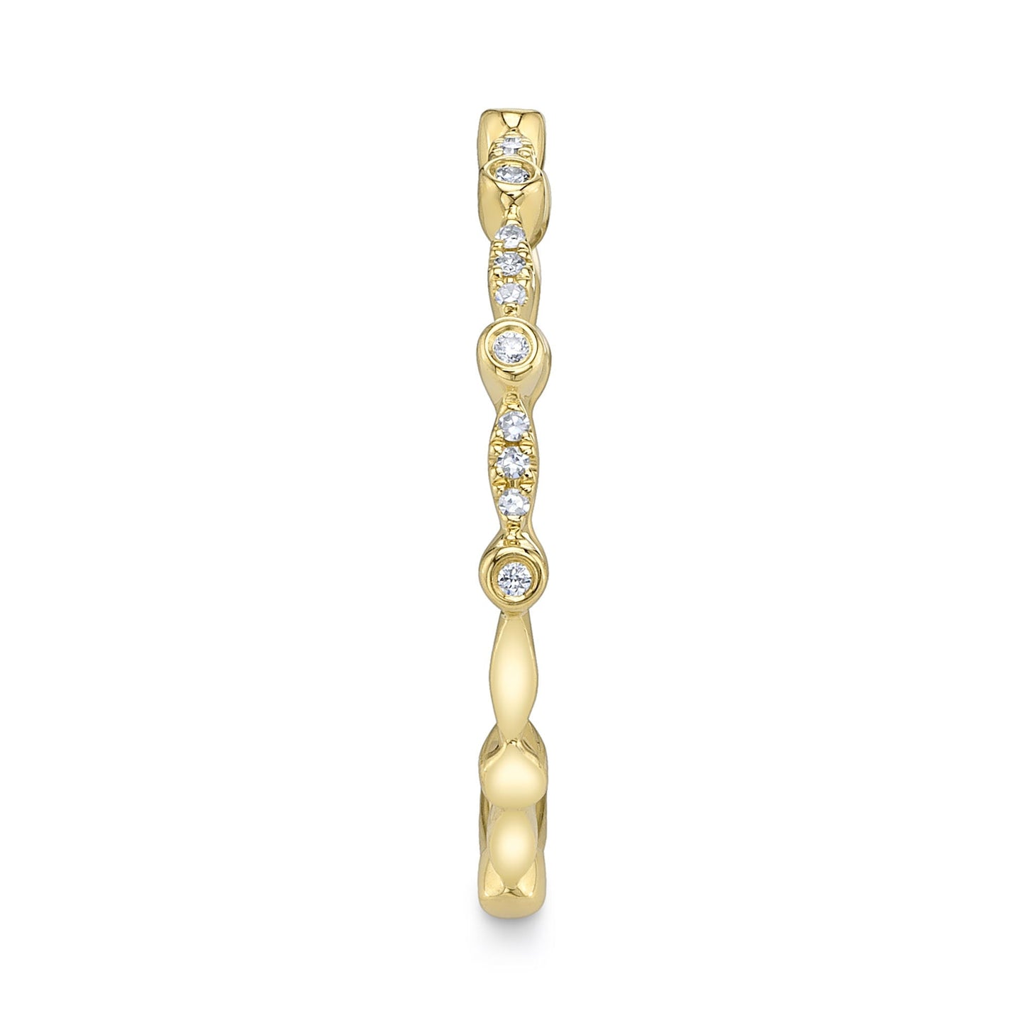 0.06CT 14K Y/G DIAMOND LADY'S BAND