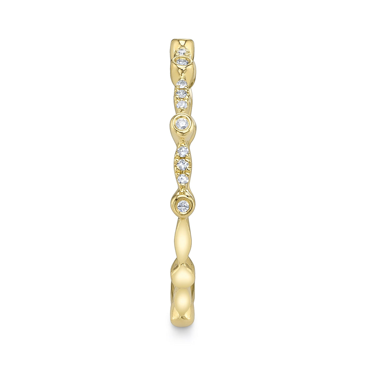 0.06CT 14K Y/G DIAMOND LADY'S BAND