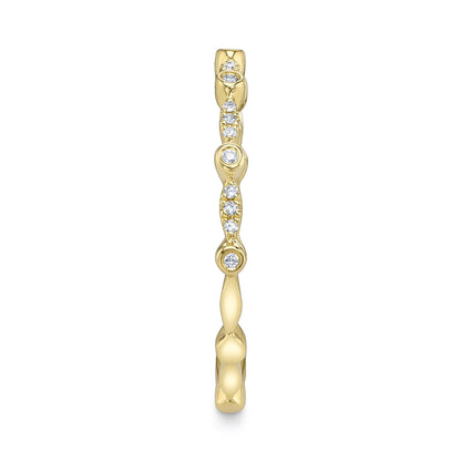0.06CT 14K Y/G DIAMOND LADY'S BAND