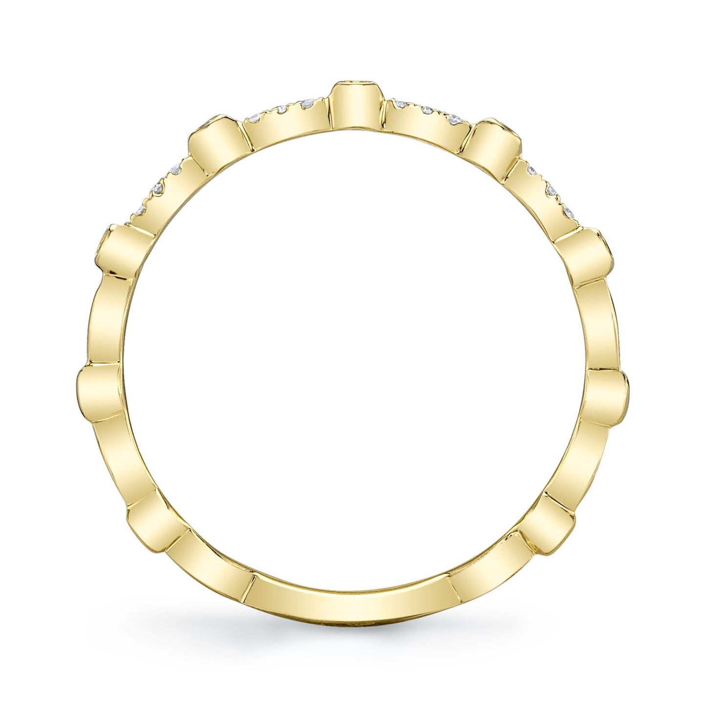 0.06CT 14K Y/G DIAMOND LADY'S BAND