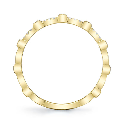 0.06CT 14K Y/G DIAMOND LADY'S BAND