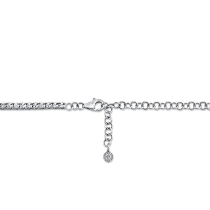4.39CT 14K W/G DIAMOND TENNIS NECKLACE