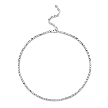 2.49CT 14K W/G DIAMOND TENNIS NECKLACE