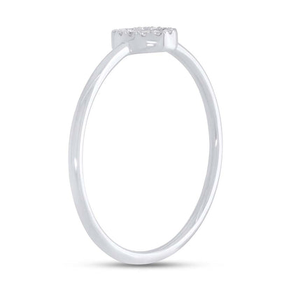 0.04CT 14K W/G DIAMOND LADY'S RING - INITIAL O