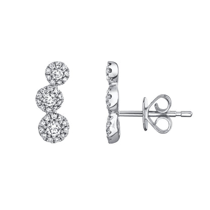0.36CT 14K W/G DIAMOND STUD EARRING