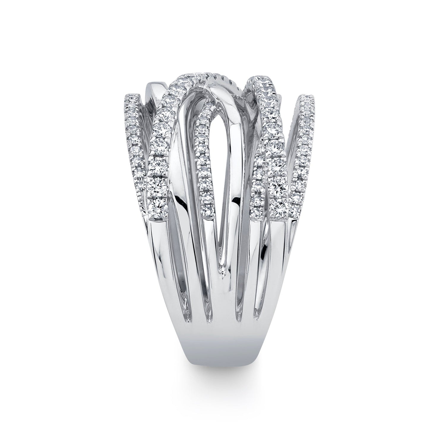 0.62CT 14K W/G DIAMOND BRIDGE RING