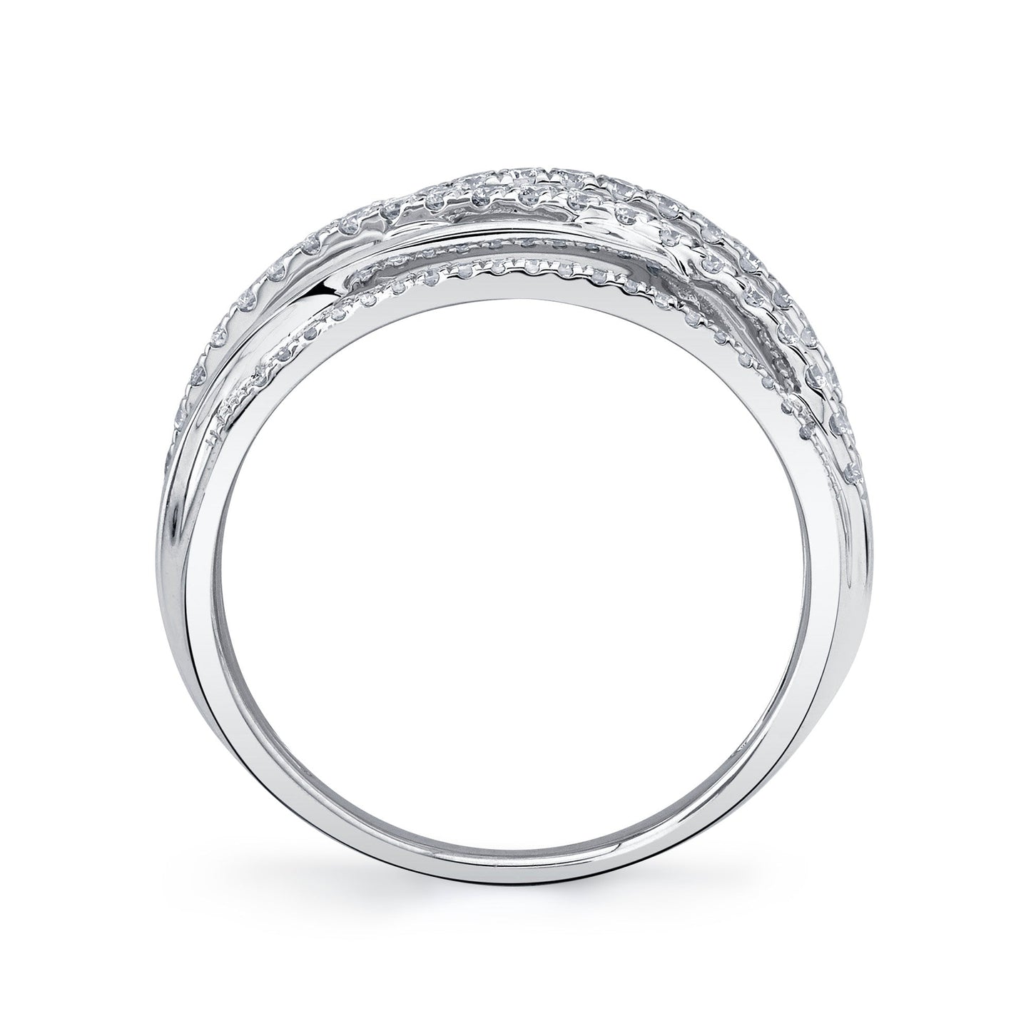 0.62CT 14K W/G DIAMOND BRIDGE RING