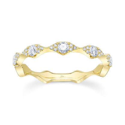 0.38CT 14K Y/G DIAMOND LADY'S BAND