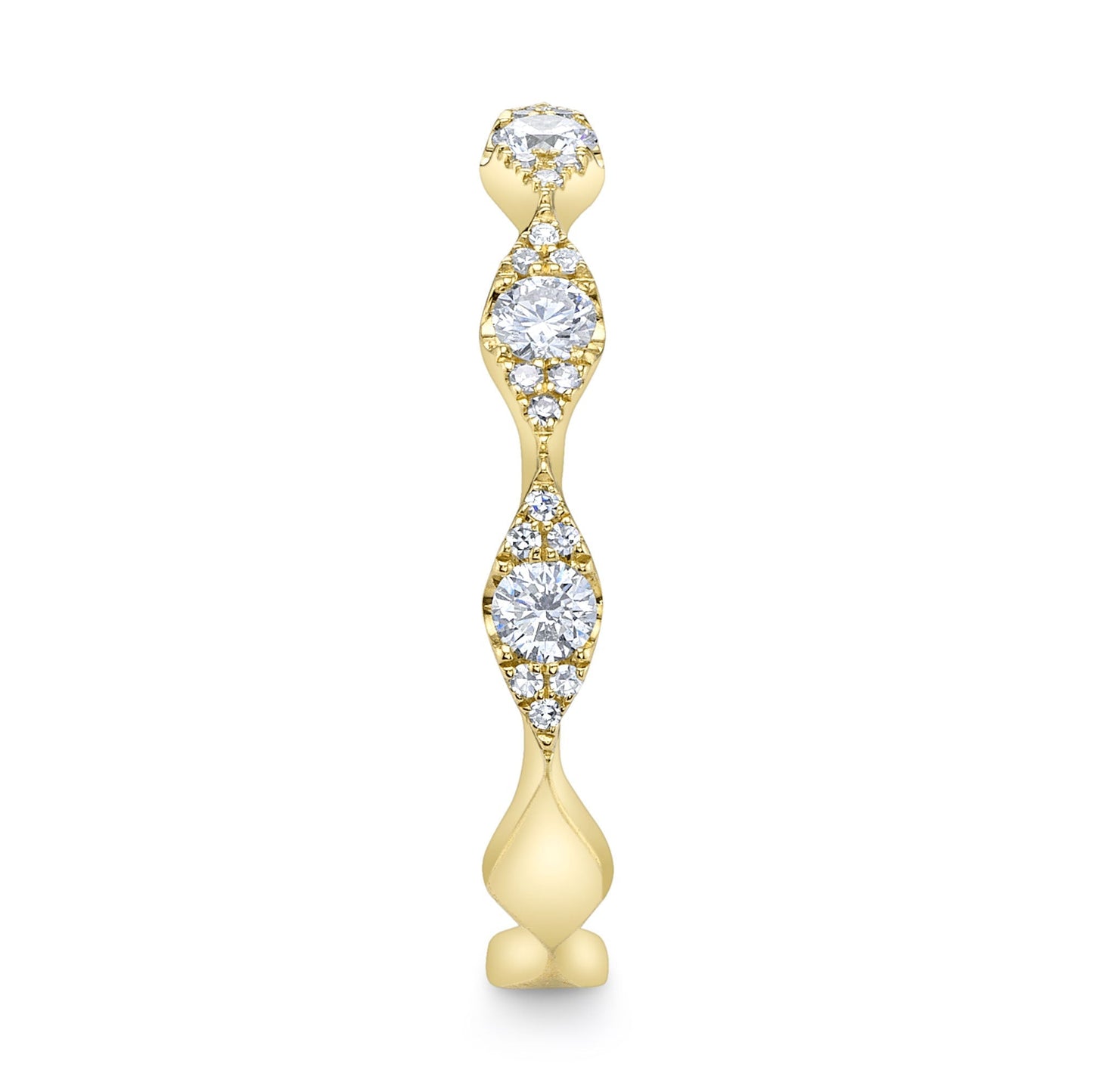 0.38CT 14K Y/G DIAMOND LADY'S BAND