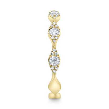0.38CT 14K Y/G DIAMOND LADY'S BAND