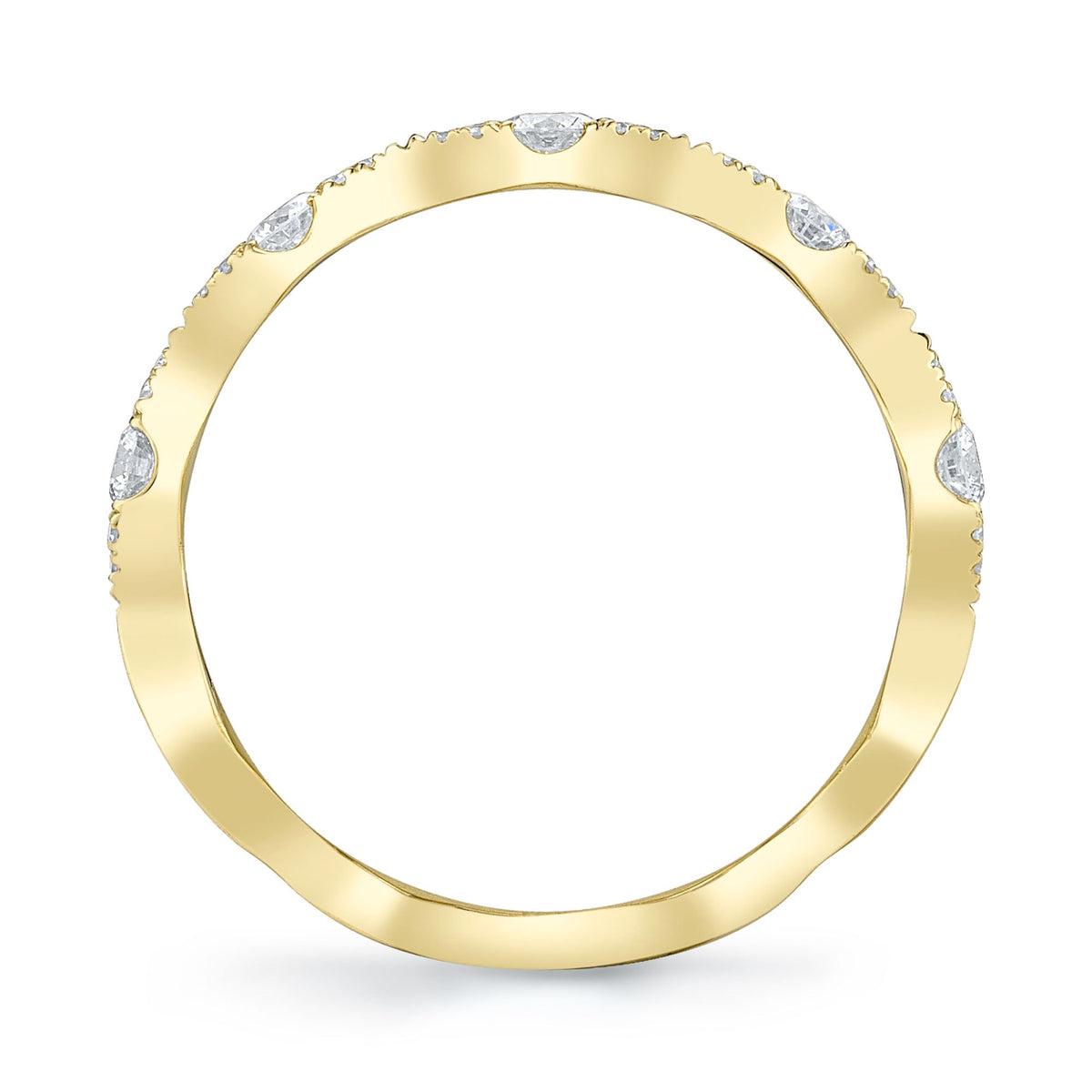0.38CT 14K Y/G DIAMOND LADY'S BAND