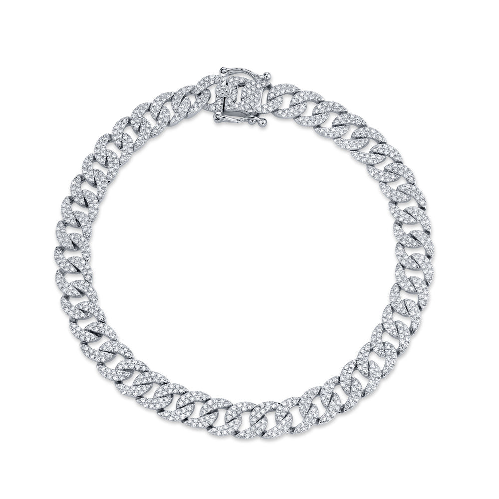 1.69CT 14K W/G DIAMOND PAVE LINK BRACELET