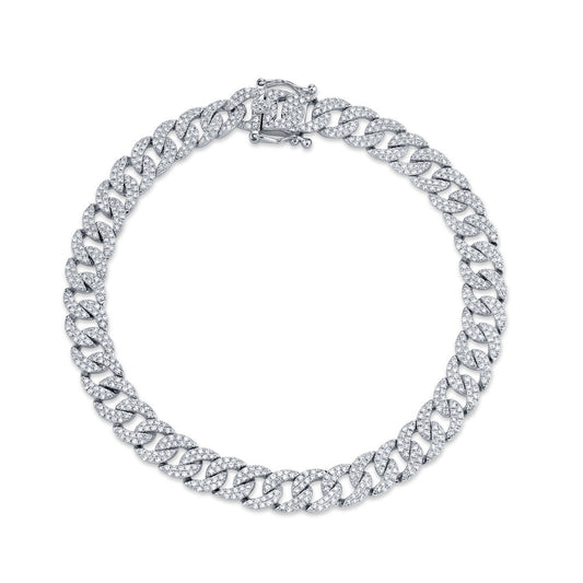 1.69CT 14K W/G DIAMOND PAVE LINK BRACELET