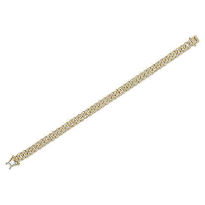 1.69CT 14K Y/G DIAMOND PAVE LINK BRACELET
