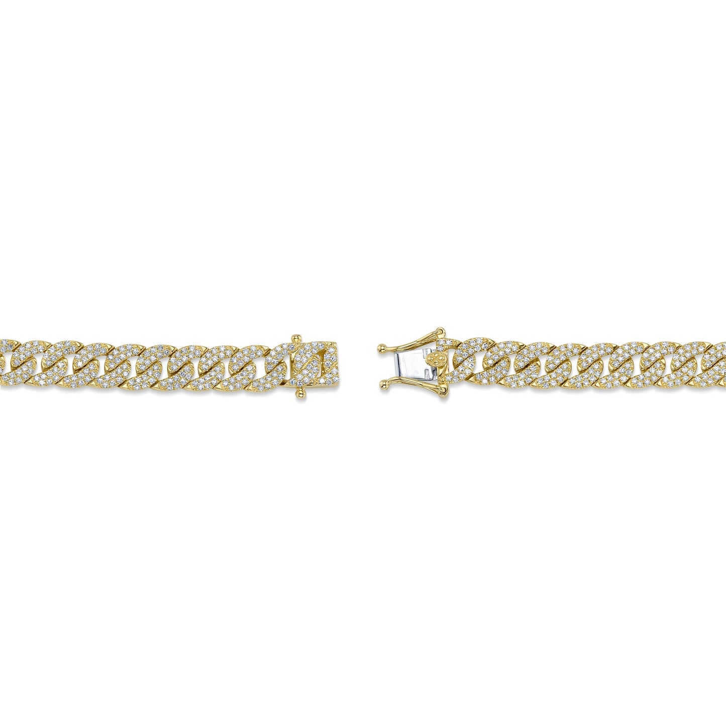1.69CT 14K Y/G DIAMOND PAVE LINK BRACELET