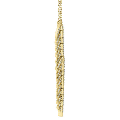 0.29CT DIAMOND 'Phoenix' FEATHER Pendant NECKLACE
