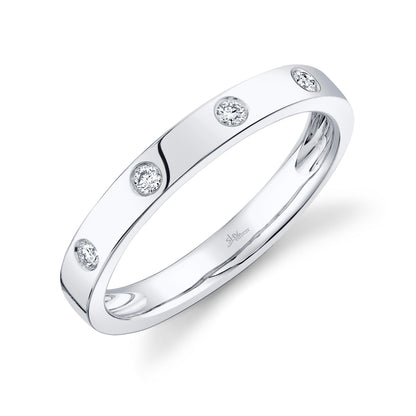 0.09CT 14K W/G DIAMOND LADY'S BAND