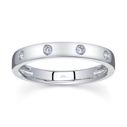 0.09CT 14K W/G DIAMOND LADY'S BAND