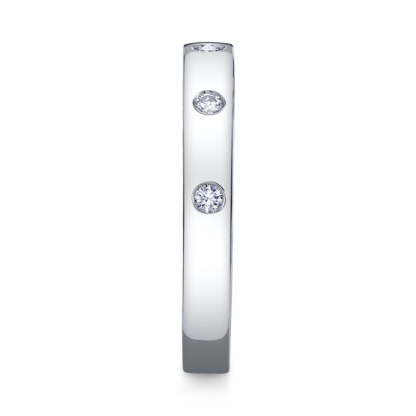 0.09CT 14K W/G DIAMOND LADY'S BAND