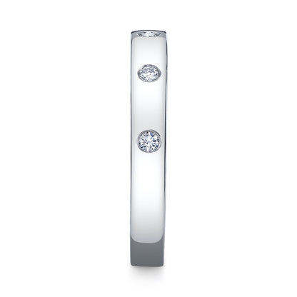 0.09CT 14K W/G DIAMOND LADY'S BAND