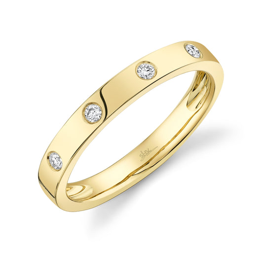 0.09CT 14K Y/G DIAMOND LADY'S BAND