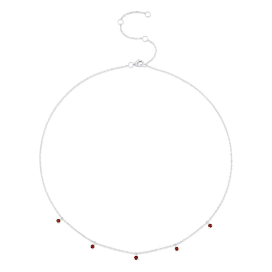 0.36CT 14K W/G RUBY NECKLACE