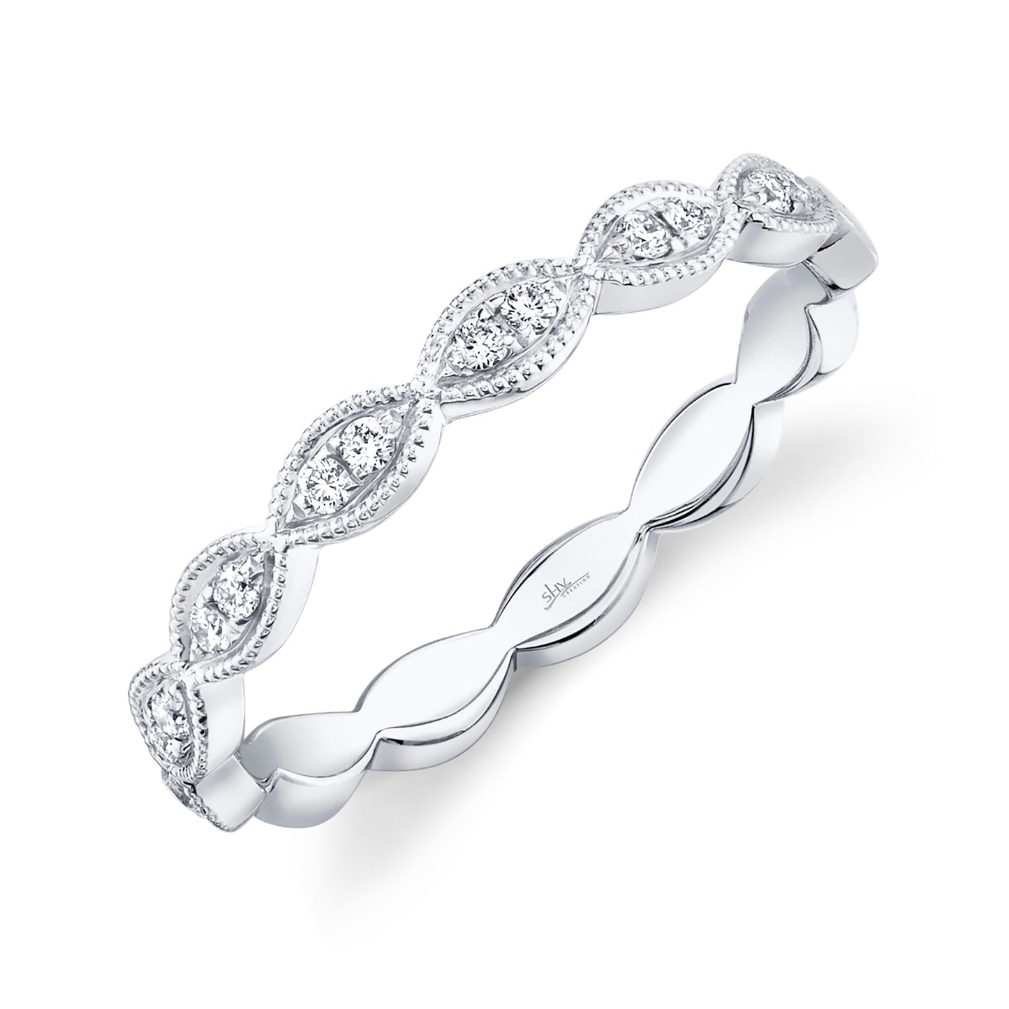 0.13CT 14K W/G DIAMOND LADY'S BAND