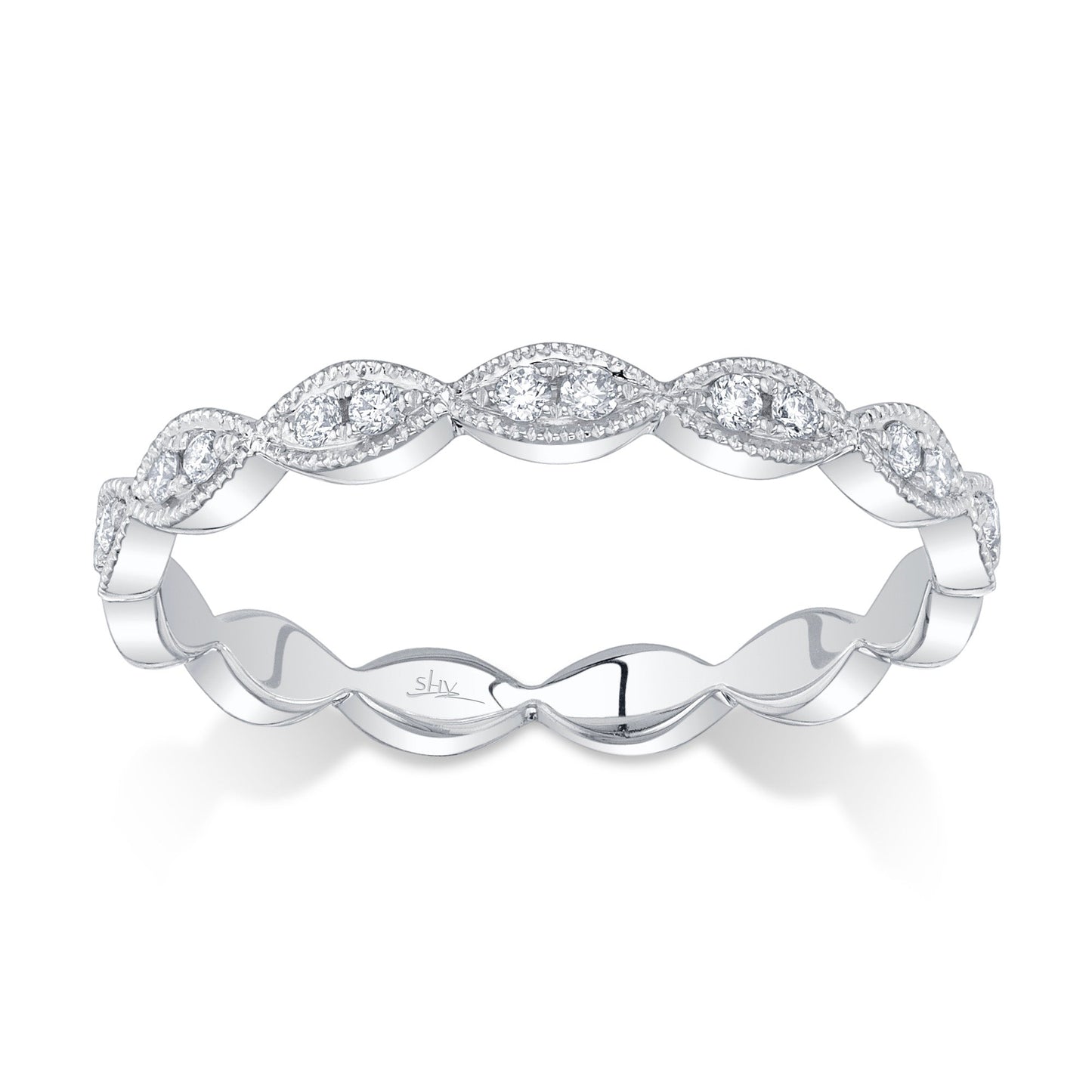 0.13CT 14K W/G DIAMOND LADY'S BAND
