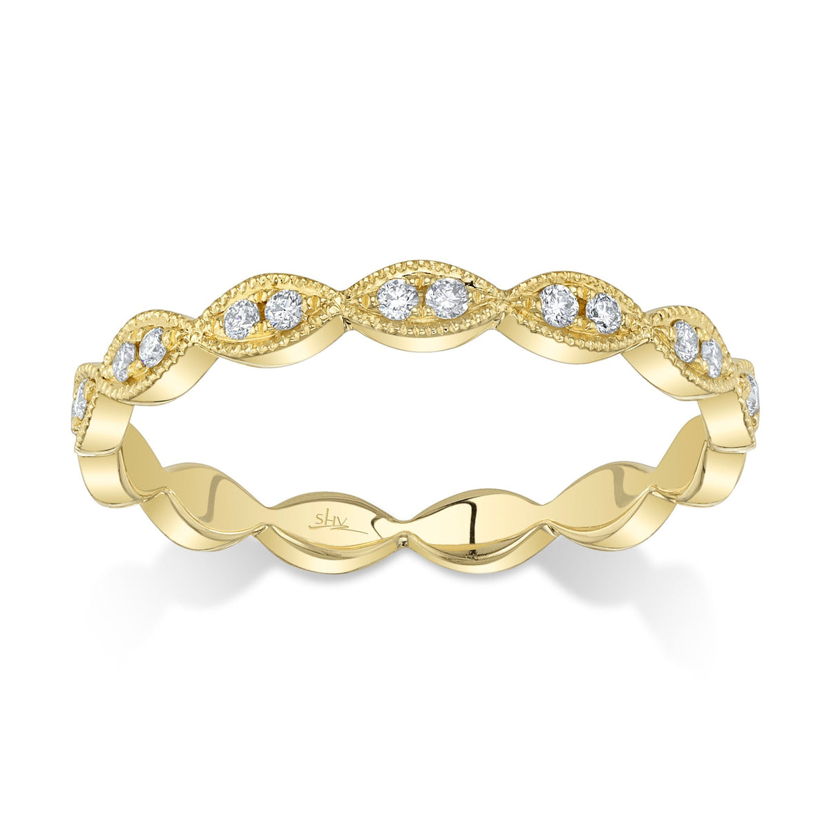 0.13CT 14K Y/G DIAMOND LADY'S BAND