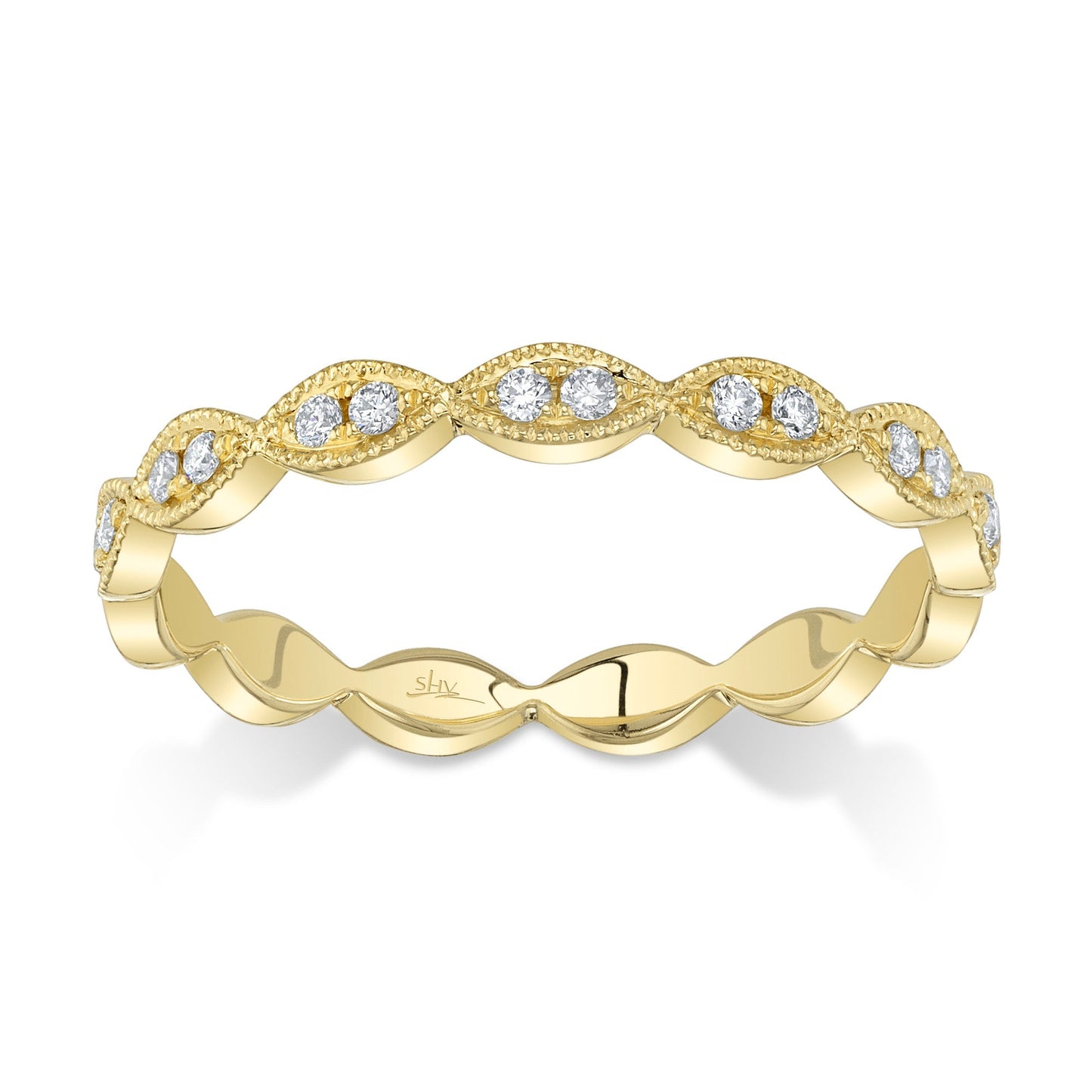 0.13CT 14K Y/G DIAMOND LADY'S BAND