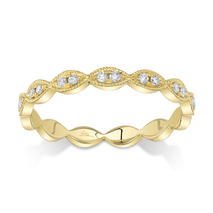 0.13CT 14K Y/G DIAMOND LADY'S BAND