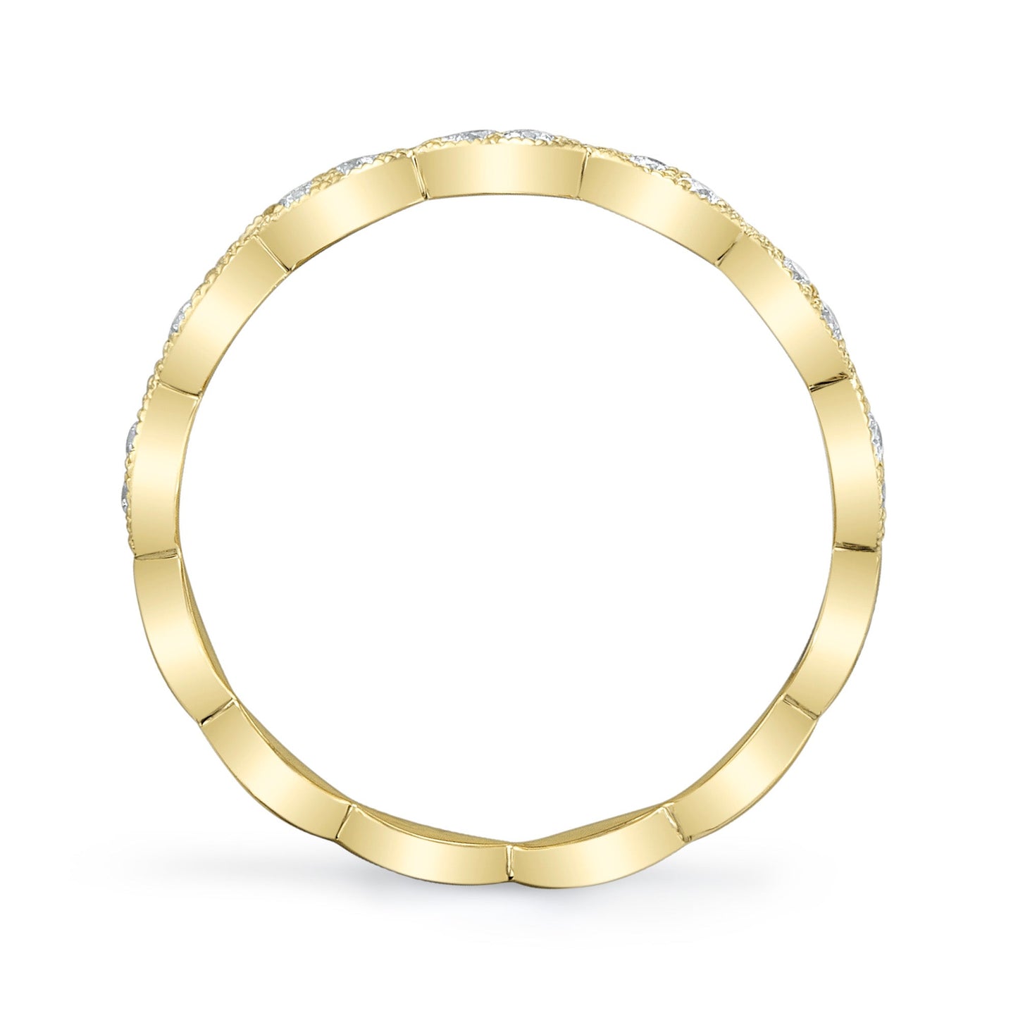 0.13CT 14K Y/G DIAMOND LADY'S BAND
