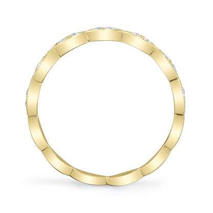 0.13CT 14K Y/G DIAMOND LADY'S BAND