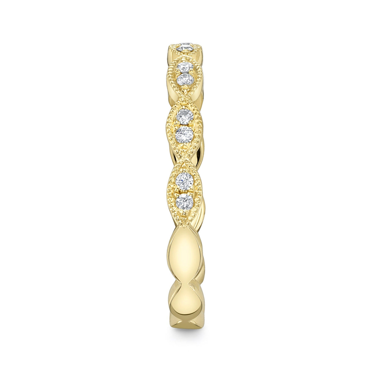 0.13CT 14K Y/G DIAMOND LADY'S BAND