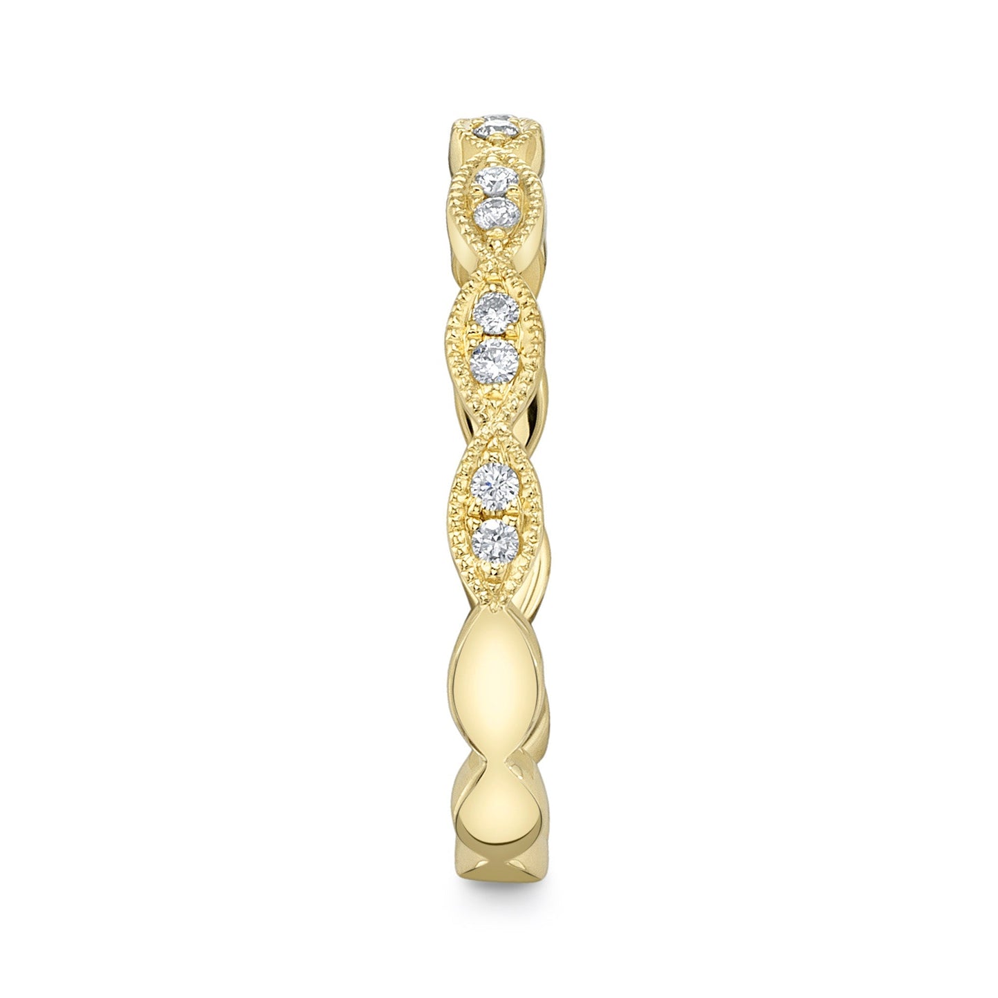 0.13CT 14K Y/G DIAMOND LADY'S BAND
