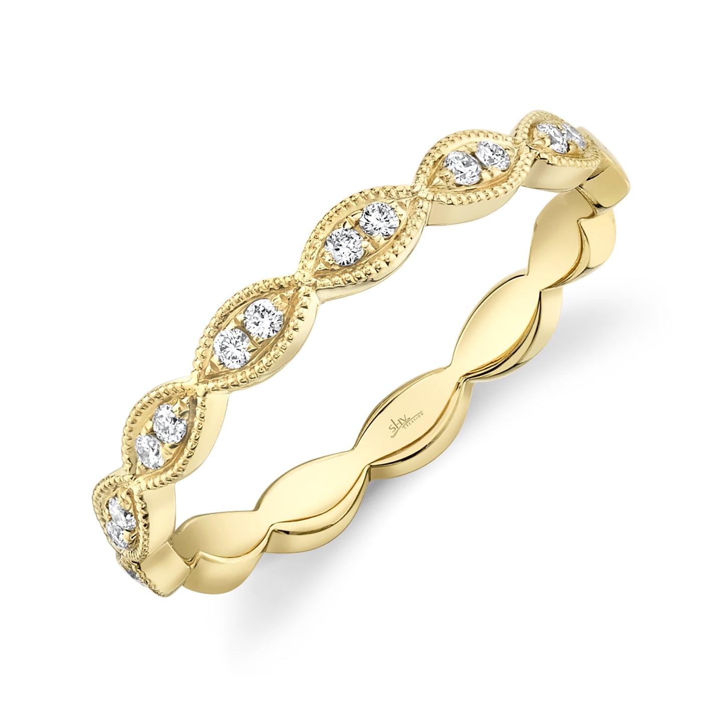 0.13CT 14K Y/G DIAMOND LADY'S BAND