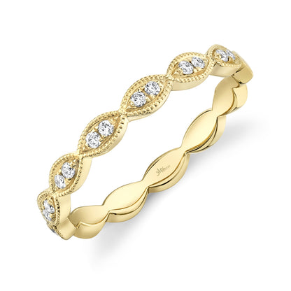 0.13CT 14K Y/G DIAMOND LADY'S BAND