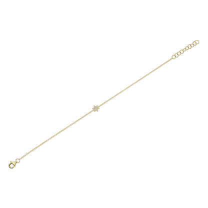 0.03CT 14K Y/G DIAMOND STAR OF DAVID BRACELET